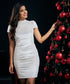 White Velvet Dress